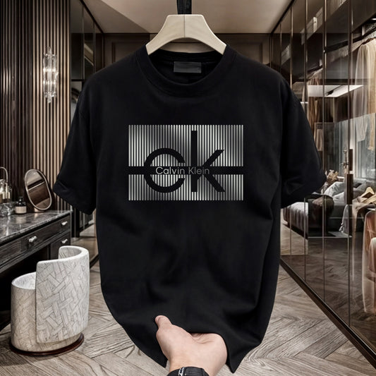 Minimalist Black Logo Graphic T-Shirt for Men | Premium Modern Casual Streetwear Tee