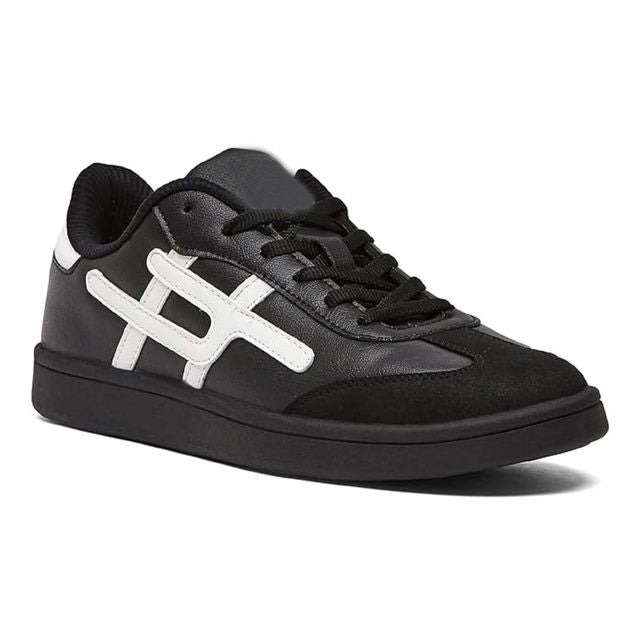Premium Black Streetwear Sneakers for Men | Stylish Casual Lace-Up Shoes for Everyday Comfort