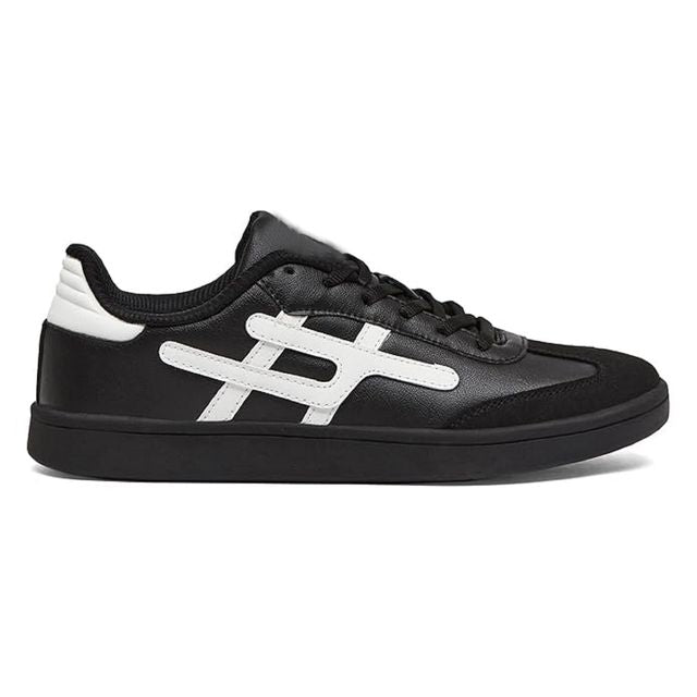 Premium Black Streetwear Sneakers for Men | Stylish Casual Lace-Up Shoes for Everyday Comfort