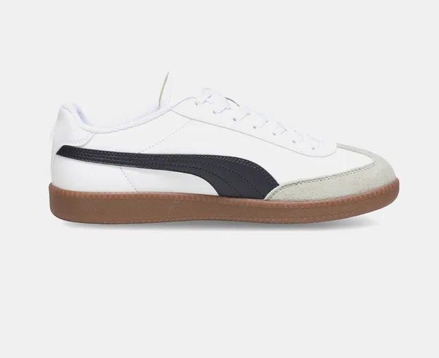 Premium White Retro Casual Sneakers for Men | Stylish Lace-Up Shoes with Gum Sole Finish