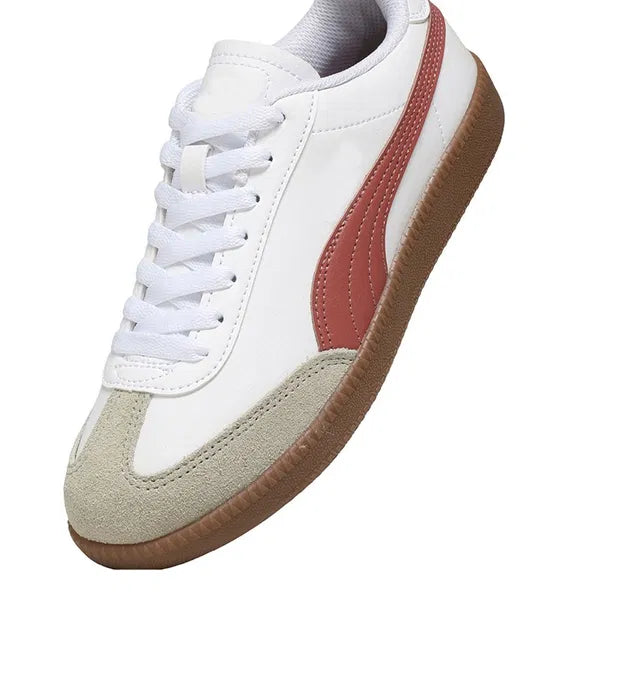 Premium White Retro Casual Sneakers for Men | Stylish Lace-Up Shoes with Gum Sole Comfort