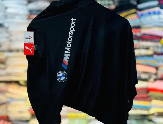 BMW Motorsport Inspired Oversized Black T-Shirt for Men | Premium Racing Streetwear Tee