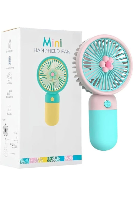 Portable Handheld Fan - Ultra Quiet Little Flower Handheld Fan | Battery Operated Fan, Handheld Fan for Outdoor Travel Commute