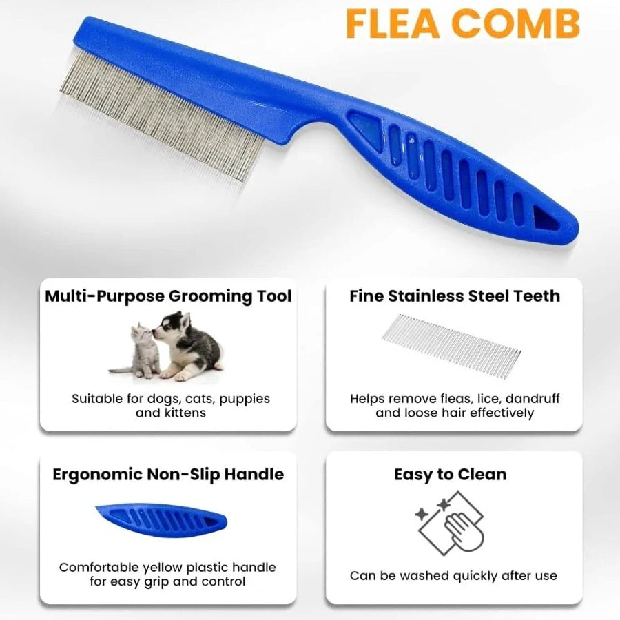 5-in-1 Pet Grooming Kit – Complete Hair Removal & Bath Care Set for Dogs & Cats